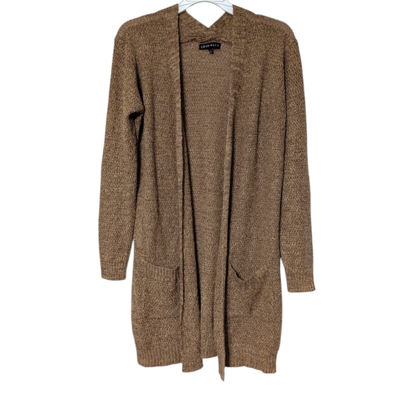 Love Ellie Light Brown Open-Front Cardigan Sweater Woth Pockets Size Small NWOT - Picture 1 of 7